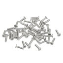 uxcell フラットラウンド頭ネジ 304ステンレス鋼 プラスドライブ機械ネジ ハードウェアファスナー 家具接続用 M1.4-0.3 x 5 mm 100個(4)