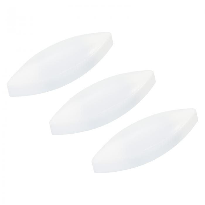 uxcell 磁気攪拌棒 全長30mm オリーブの形 PTFE被覆 マグネット ホワイト ラボ用 3個入り