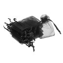 uxcell オーガンジバッグ オーガンジ透明ネットバッグ 5cm x 7cm ドローストリング ポーチ 透明 メッシュバッグ ギフト ジュエリー ウェディング パーティー クリスマス キャンディー ブラック 50個入り