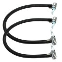 X AUTOHAUX タイヤインフレータホースアダプター デュアルロックオンからロックオン 接続エアチャック ホース付き 標準タイヤバルブ細目用 エア抜き弁なし...