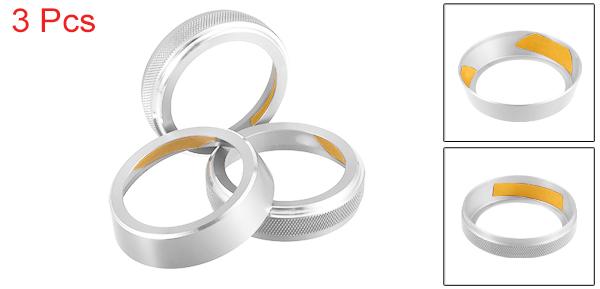 X AUTOHAUX 車のエアコンスイッチノブカバーリング Suzukiに対応 JB64W JIMNYに対応 シルバートーン 3個 2