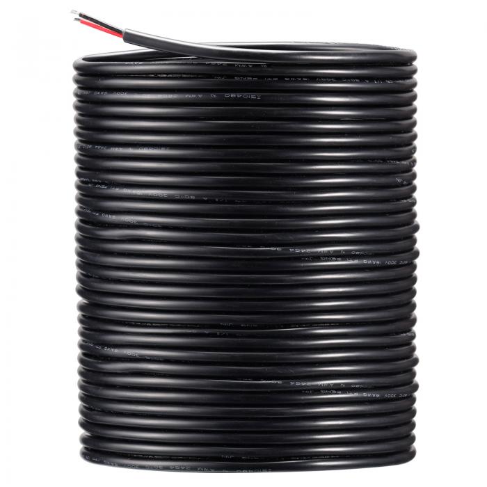 uxcell 電力ケーブル 2導体電線 22AWG 長さ30.5m UL2464 電気ワイヤ PVC コード 銅ケーブル LEDストリップライト 照明用