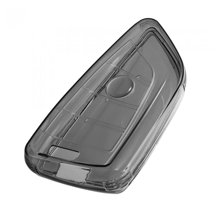 X AUTOHAUX キーフォブリモコンカバーケース 完全な保護 TPUシェル BM Wに対応 1 2 3 5 6 Seriesに対応 半透明 ブラック 1個