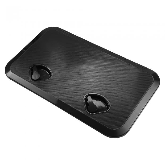 X AUTOHAUX マリンデッキアクセス検査ハッチ ボート用プレート蓋カバー 606x353 mm ブラック