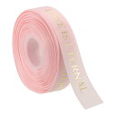 uxcell 個性 的なグログランリボン 幅25mm 長さ45m バレンタイン プリントリボン 結婚式 お気に入り 粗布サテンリボン モモの色 プレゼント 包装 花束 愛は永遠