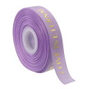 uxcell 個性 的なグログランリボン 幅25mm 長さ45m バレンタイン プリントリボン 結婚式 お気に入り 粗布サテンリボン パープル プレゼント 包装 花束 愛は永遠