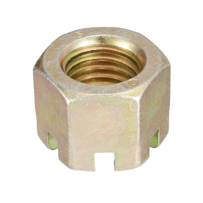 uxcell 六角マイナスナット M24x3 mm グレード10 炭素鋼 六角キャッスルナッツ カラー 亜鉛 1個
