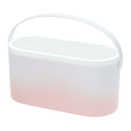 VOCOSTE ポータブル化粧器 LED照明ミラー付き 旅行用 タッチスイッチミラー 化粧ボックス ホワイト ピンク