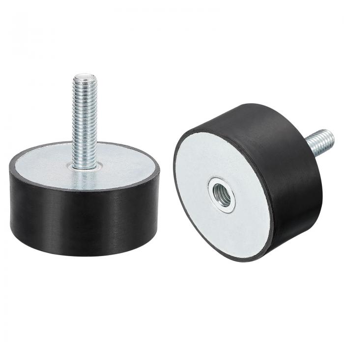 uxcell ラバー製マウント 振動減少器 M10オス/メス ガレージモーター エアコン 船用 D60mmxH30mm 2個入