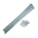X AUTOHAUX 36 個 14G J ベンド 297mm x 2mm バイク自転車スポーク ニップル付き スチール シルバートーン
