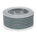 uxcell ナイロン糸 麻ひもビーズコード 3 mm 超強力編みこみ ナイロンクラフトストリング ブレスレット ジュエリー製作 DIYクラフト用 4 M グレ...