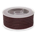 uxcell ナイロン糸 麻ひもビーズコード 3 mm 超強力編みこみ ナイロンクラフトストリング ブレスレット ジュエリー製作 DIYクラフト用 4 M ブラ...
