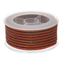 uxcell ナイロン糸 麻ひもビーズコード 3 mm 超強力編みこみ ナイロンクラフトストリング ブレスレット ジュエリー製作 DIYクラフト用 4 M サド...