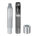 uxcell アイレットホールパンチダイツール 12mm/0.47" レザーホローホールパンチ 12mm 取り付けツール 45# スチールアイレットグロメットセッティングツールキット ベース付き ファブリック衣類クラフトバッグ用