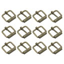 uxcell ローラーバックル 20x15 mm 3 mm厚さ 多目的 金属 調整可能なベルトピンバックル バッグストラップ ハンドDIY用 ブロンズトーン 1...
