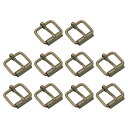 uxcell ローラーバックル 20x15 mm 3 mm厚さ 多目的 金属 調整可能なベルトピンバックル バッグストラップ ハンドDIY用 ブロンズトーン 2...