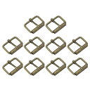 uxcell ローラーバックル 25x16 mm 3 mm厚さ 多目的 金属 調整可能なベルトピンバックル バッグストラップ ハンドDIY用 ブロンズトーン 3...