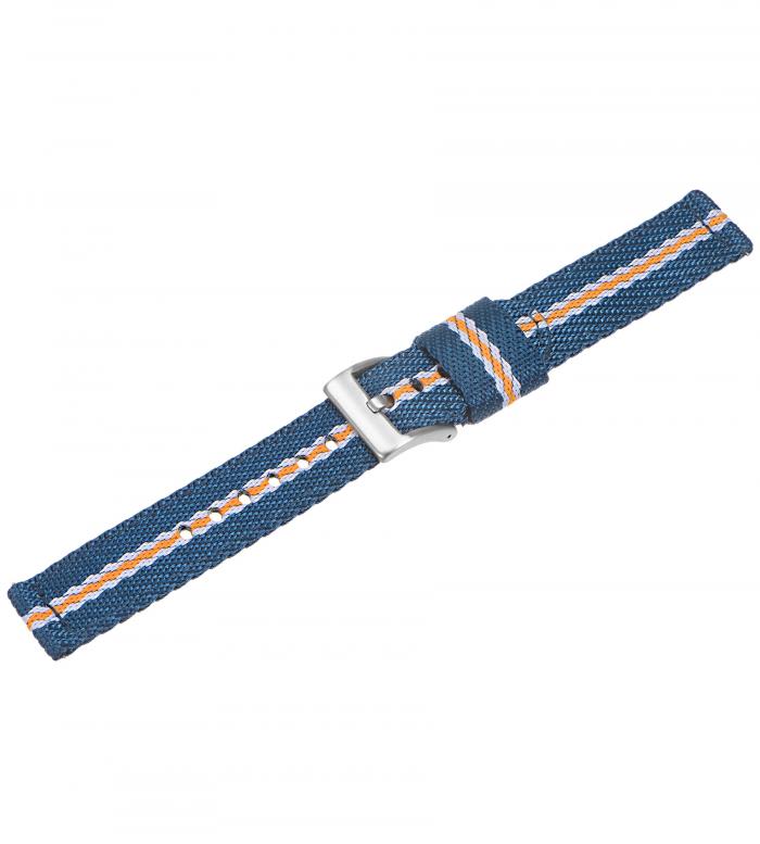 Emitta(エミッタ) 時計バンド ワープロラックス 16mm ブラック (美錠:銀) EW-A16