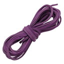 uxcell レザーコード 4 M 3 mm フラット 編みひもストリップ 財布 ハンドバッグ 靴ひも DIY 工芸品 ブレスレット作り用 パープル