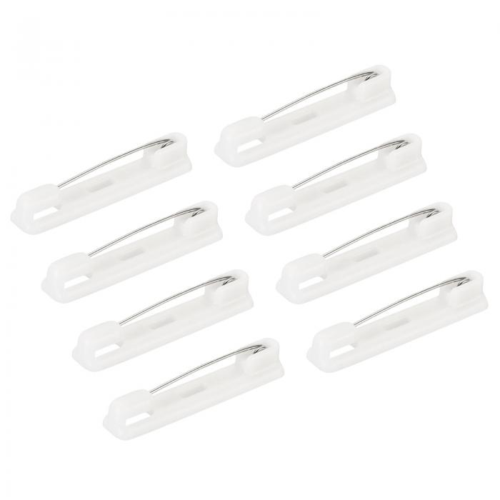 uxcell セーフティーバーピン ブローチクラスプ ピンバック IDバッジ 名札タグ DIYクラフト用 36mm ホワイト 100本入り