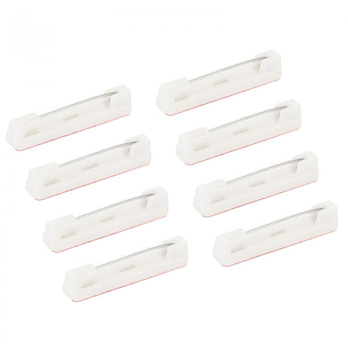 uxcell セーフティーバーピン 粘着剤ブローチクラスプ ピンバック IDバッジ 名札タグ DIYクラフト用 31mm ホワイト 100本入り