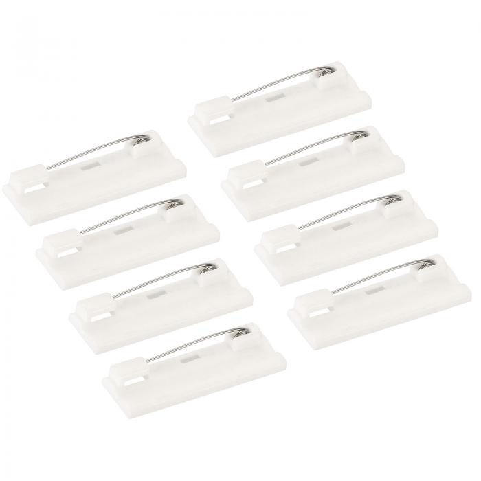 uxcell セーフティーバーピン ブローチクラスプ ピンバック IDバッジ 名札タグ DIYクラフト用 40mm ホワイト 50本入り