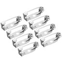 uxcell 安全バーピン 15 mm ブローチ クラスプピン バックス ID バッジ ネームカード タグ DIYクラフト用 シルバーホワイト 150個