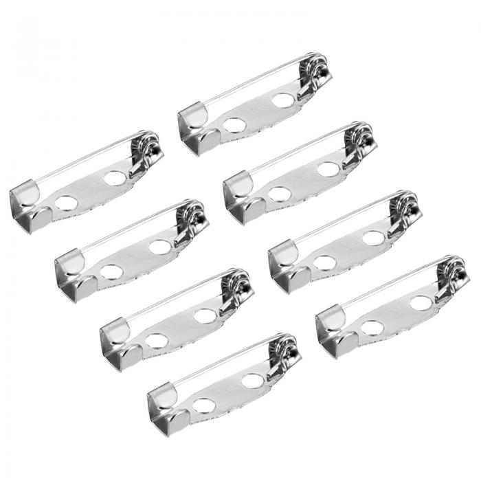 uxcell 安全バーピン 20 mm ブローチ クラスプピン バックス ID バッジ ネームカード タグ DIYクラフト用 シルバーホワイト 150個