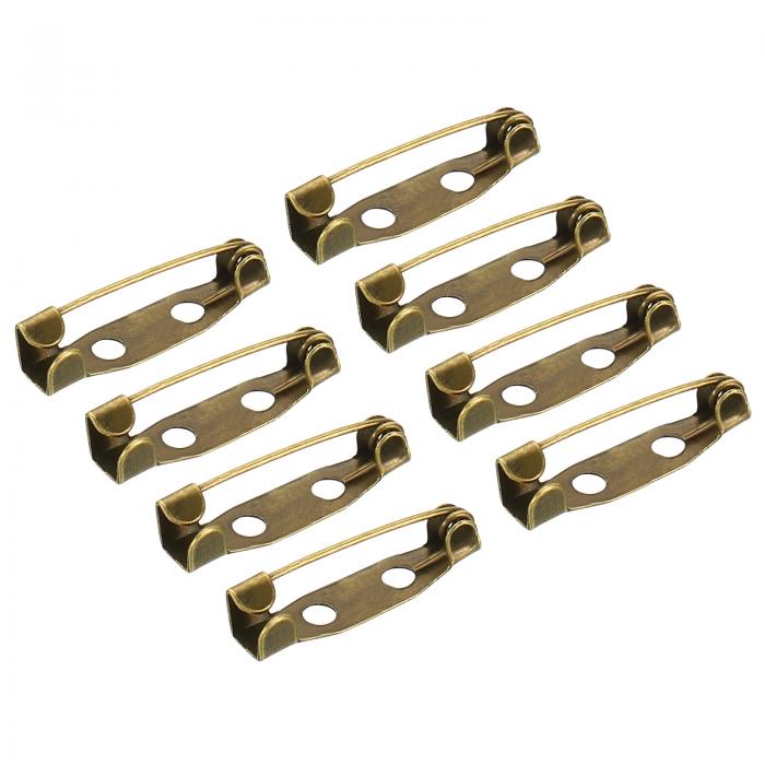 uxcell 安全バーピン 20 mm ブローチ クラスプピン バックス ID バッジ ネームカード タグ DIYクラフト用 ブロンズトーン 150個