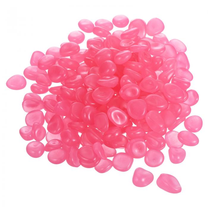 uxcell グローロックス 13-17 mm グローペブル ダークルミナスストーン装飾 DIY装飾 ピンク 庭 鉢植え 水槽用 100個