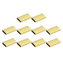 uxcell 真鍮管スペーサービーズ 10 mm x 2.9 mm 光沢長方形ビーズ 20 mm長さ DIY製作 工芸プロジェクト用 ゴールドトーン 50個