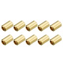 uxcell 真鍮管スペーサービーズ 5 mm x 8 mm グロッシービード 3 mm内径 DIY ジュエリー作り 工芸プロジェクト用 ゴールドトーン 100...