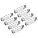 uxcell 安全バーピン 20 mm ブローチ クラスプピン バックス ID バッジ ネームカード タグ DIYクラフト用 シルバートーン 50個