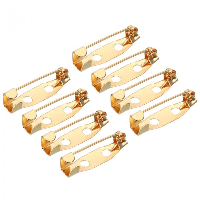 uxcell 安全バーピン 20 mm ブローチ クラスプピン バックス ID バッジ ネームカード タグ DIYクラフト用 ローズゴールド 50個