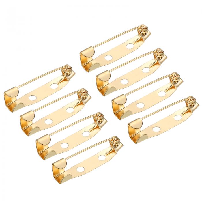 uxcell 安全バーピン 25 mm ブローチ クラスプピン バックス ID バッジ ネームカード タグ DIYクラフト用 ローズゴールド 50個