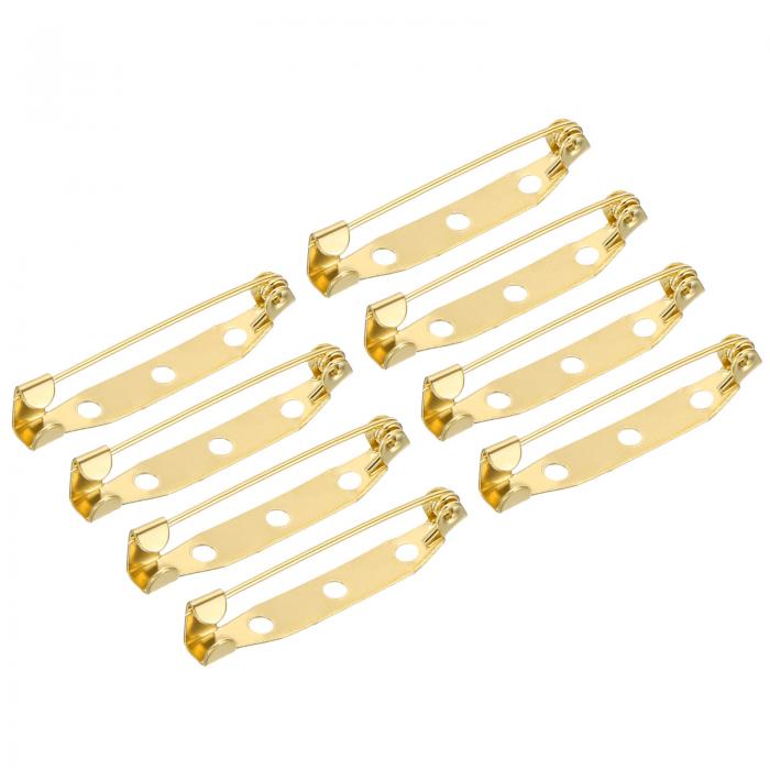 uxcell 安全バーピン 35 mm ブローチ クラスプピン バックス ID バッジ ネームカード タグ DIYクラフト用 ローズゴールド 50個