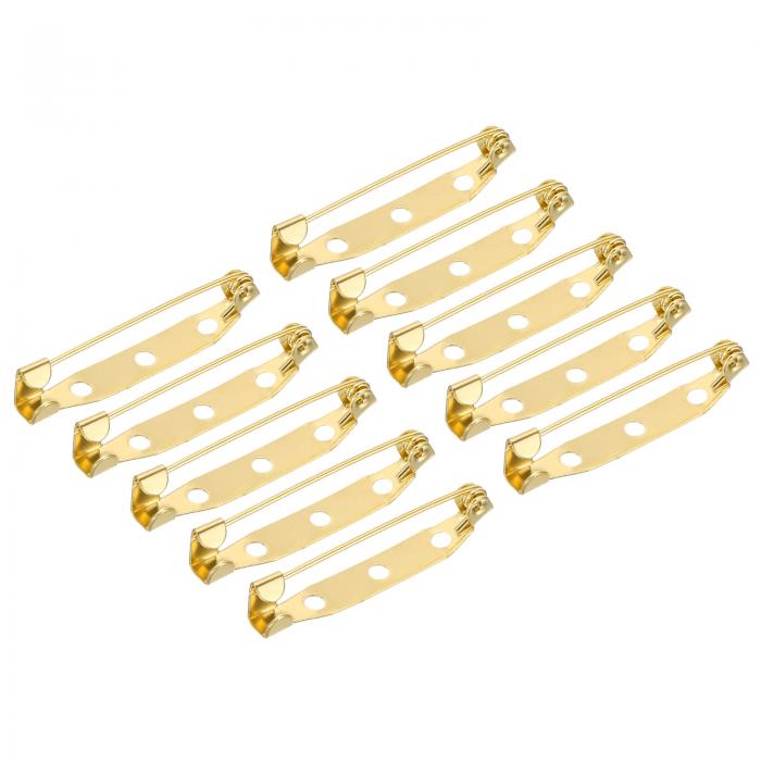 uxcell 安全バーピン 35 mm ブローチ クラスプピン バックス ID バッジ ネームカード タグ DIYクラフト用 ローズゴールド 150個