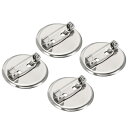 uxcell ブローチクラスプピンディスクベース 23 mm ブランクトレイ ID バッジ ネームカード タグ DIYクラフト用 シルバートーン 150個(3)