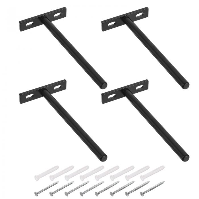 uxcell 4個セット 浮かせる棚ブラケット 6