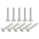 uxcell T-スロットボルト Tスロットドロットスタッドスライドボルト T形ネジ 20個入り M5x40mm 304ステンレス鋼 Tトラック用(4)
