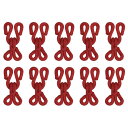 uxcell ソーイングフック ポリエステルカバー 服用 ブラ用 スカート用 DIY手工芸品 ワインレッド 長さ23 mm 12個入