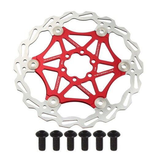 uxcell バイクフローティングディスクブレーキローター ステンレス鋼 自転車のローター 180 mm ボルト6個付き ロード マウンテン バイク BMX MTB 用 レッド uxcell バイクフローティングディスクブレーキローター ステンレス鋼 自転車のローター 180 mm ボルト6個付き ロード マウンテン バイク BMX MTB 用 レッド