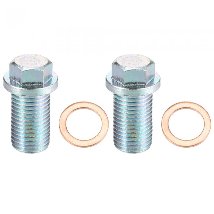 uxcell 車のエンジンオイルドレンプラグ ワッシャー付き M14x1.5 ワッシャー A1119970330 Mercedesに対応Benzに対応 C320に対応 2001-2005に対応 ステンレス鋼 シルバートーン 2個入り