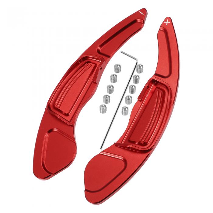 uxcell ステアリングホイールシフトパドルシフター アルミニウム合金 延長カバー レッド CRVに対応 200..