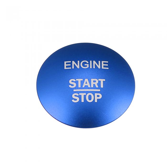 uxcell エンジンスタートストップボタンカバー プッシュスタートボタントリムステッカー Mercedes-Benzに対応 E-Classに対応 2015 2016に対応 アルミ合金 ブルー