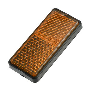 uxcell ユニバーサルリフレクター 56x26 mm オートバイ スクーター 自転車用 安全スポーク 反射 ネジ付き オレンジ