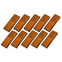 uxcell ユニバーサルリフレクター 88x32 mm オートバイ スクーター 自転車用 安全スポーク 反射 ネジ付き オレンジ 10個