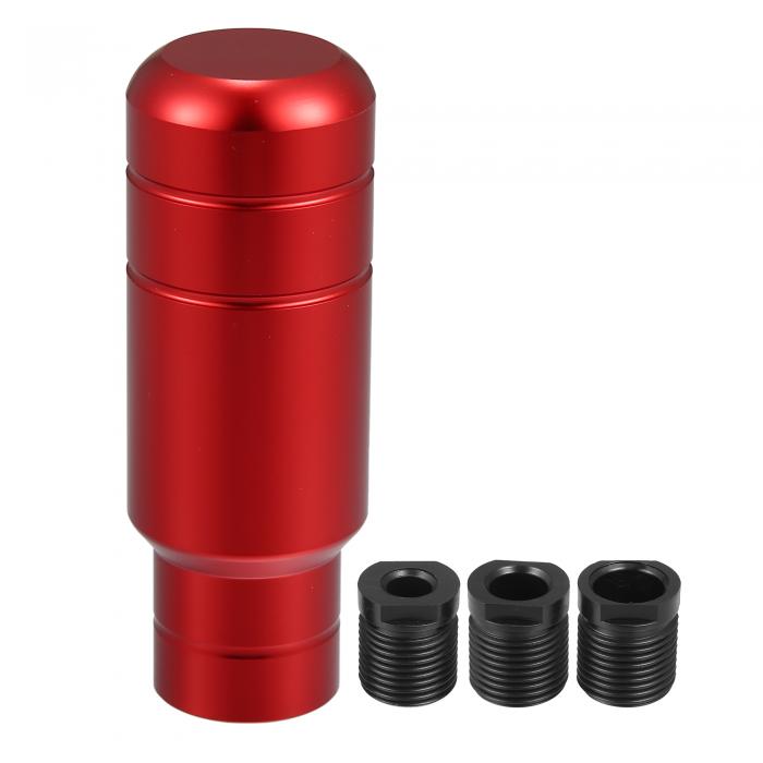 A ABSOPRO カーギアシフトノブ ユニバーサル 3つ ネジ付きアダプター付き 3.5インチ レバーカバーヘッ..