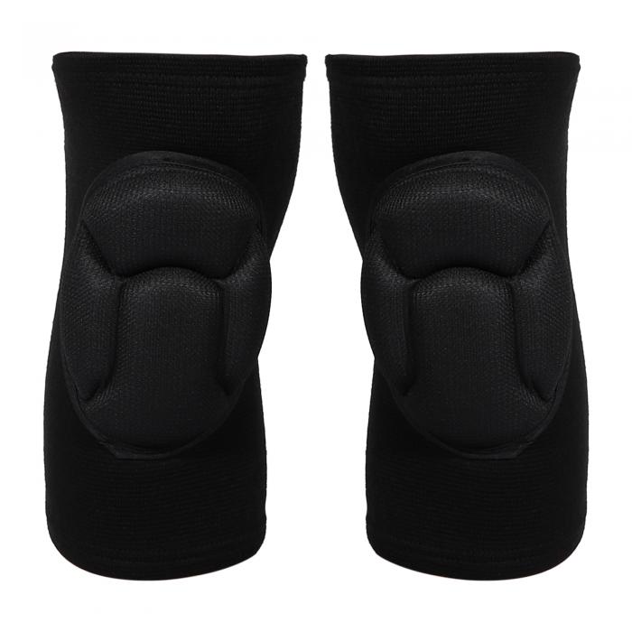 VOCOSTE ニーブレース 保護 ポリエステル 膝パッド 柔らかい 通気性 膝のサポート 膝装具 スポーツジムスケート用 ブラック サイズXL 1ペア