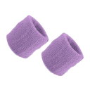 VOCOSTE リストスウェットバンド リストバンド 吸汗綿テリークロス ペア ライトパープル 8x8 cm
